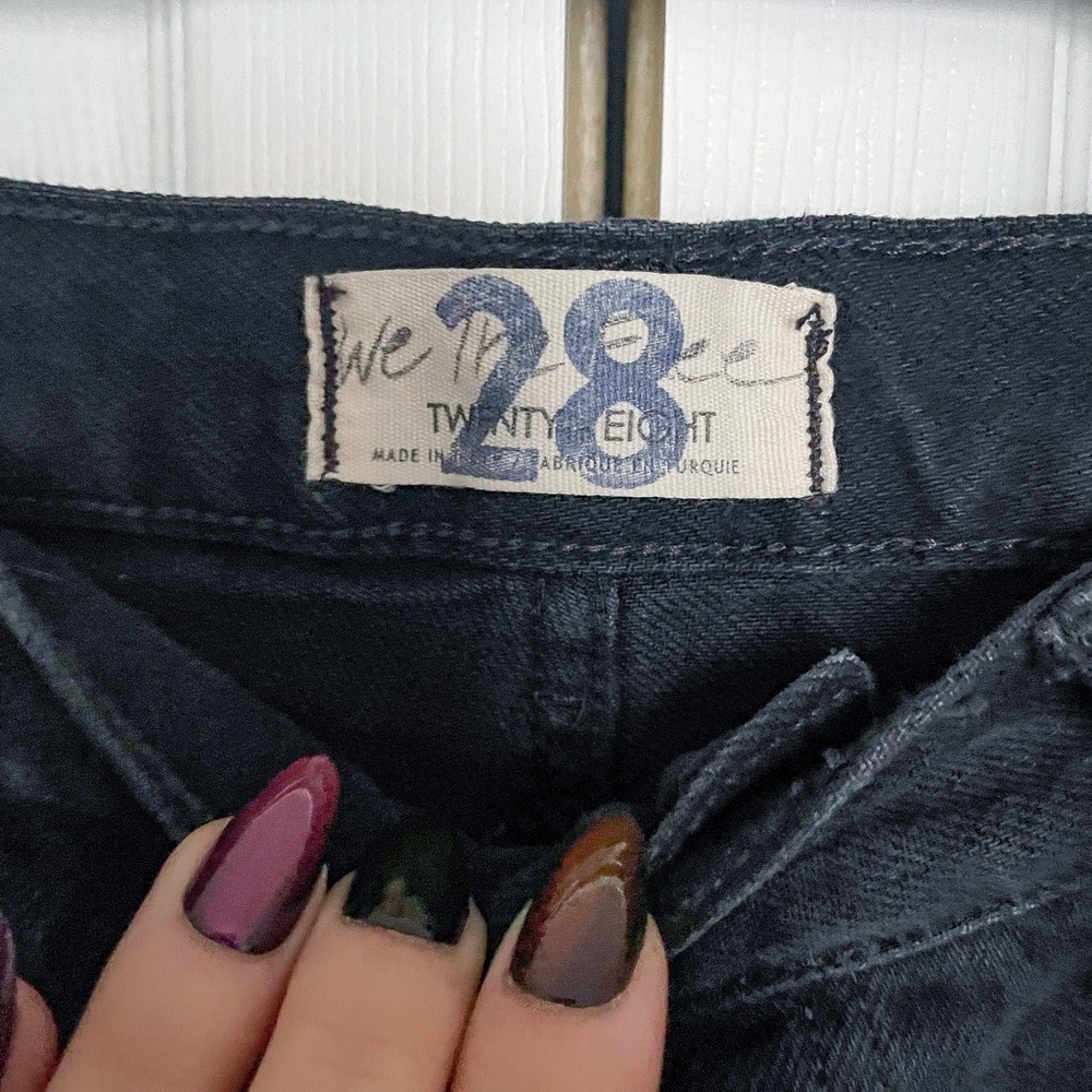 Free People / We the Free Black Straight-leg Distressed Jeans 28 - Picture 4 of 4
